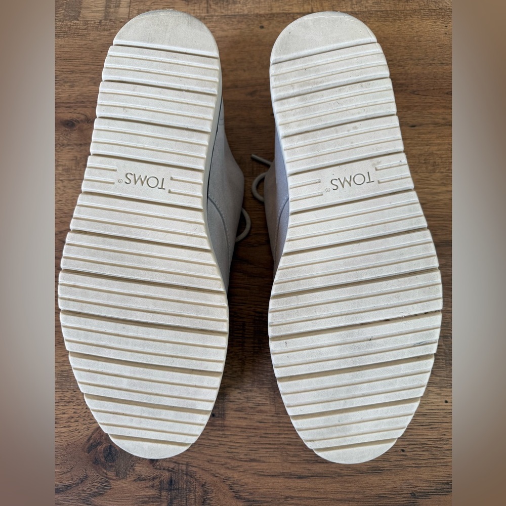 TOMS Wear Good Men's Light Gray Suede Shoes zs 12 - Picture 7 of 8